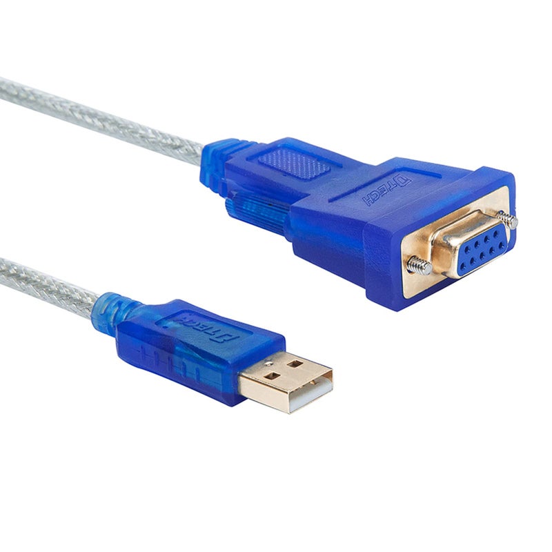 DTECH 6 Feet USB to RS232 DB9 Female Serial Adapter Cable Windows 11 10 8 7 Mac Linux Serial to USB 2.0 with Prolific PL2303 Chip - Image 1