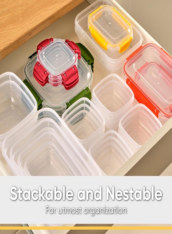 Superio Plastic Food Storage Containers with Airtight Lids, 6 Pack- 80 Oz, BPA Free, Leakproof, Stackable, Microwave, Dishwasher, Freezer Safe, Green - Image 5
