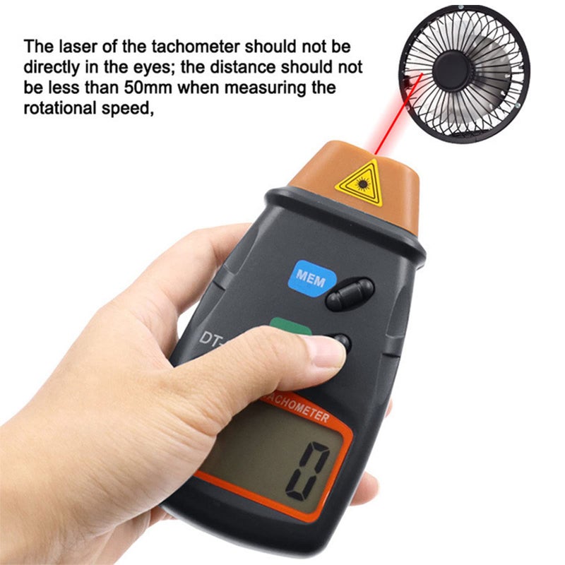 Digital Tachometer RPM Meter 2 5 99999Rpm 0 77In LCD Display For Motors Lathes Machines - Image 4