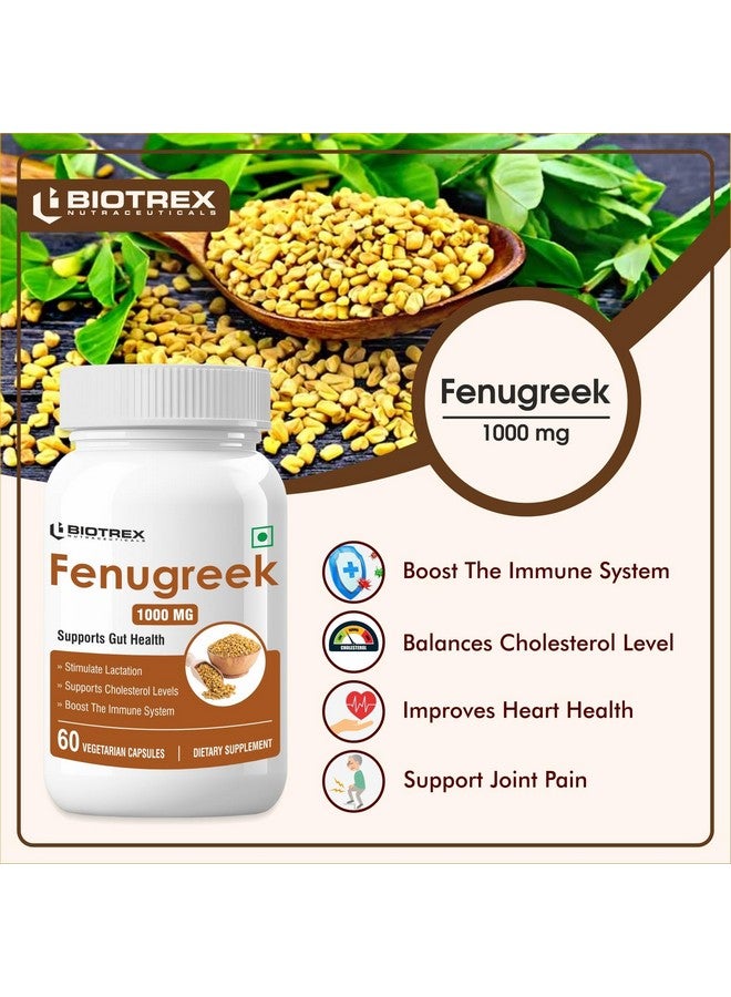 Biotrex Nutraceuticals Biotrex Fenugreek - Improves Cholesterol Levels, 1000mg (60 Capsules), nutritional supplement, multivitamins, vitamin capsules, for men, women and adults, best health supplements - Image 5