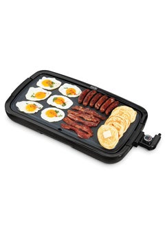Dash Dash Portable Large Electric Pan for Cooking | 50x26 cm | Ideal as Electric Dosa Tawa, frying pan, Pancake Maker | Temperature Control | Black (Griddle- Black)  - Image 1