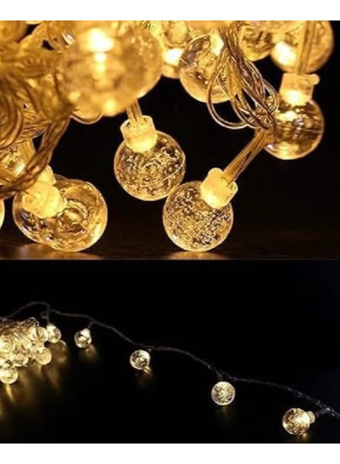 زينة رمضان فرع نور ليد كرة كريستال - اصفر حجم كبير، 1.5 متر - Image 1