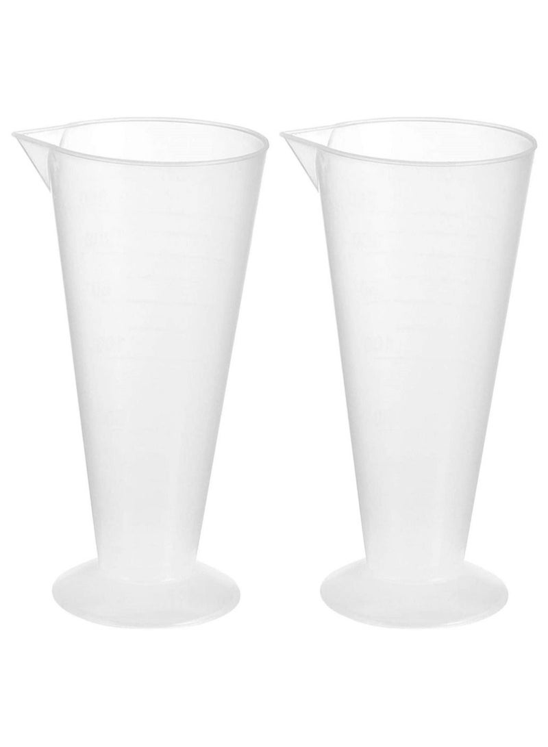 NIBEMINENT Plastic Measuring Cup, SYOSI 2Pcs with Scale Clear Graduated Cups Mixing Pitcher for Kitchen Cooking Baking 250mL  - Image 1