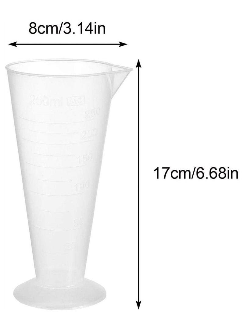 NIBEMINENT Plastic Measuring Cup, SYOSI 2Pcs with Scale Clear Graduated Cups Mixing Pitcher for Kitchen Cooking Baking 250mL  - Image 5
