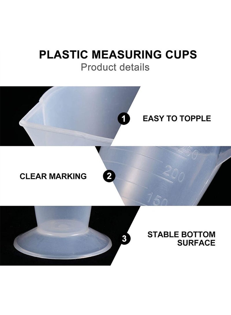 NIBEMINENT Plastic Measuring Cup, SYOSI 2Pcs with Scale Clear Graduated Cups Mixing Pitcher for Kitchen Cooking Baking 250mL  - Image 4