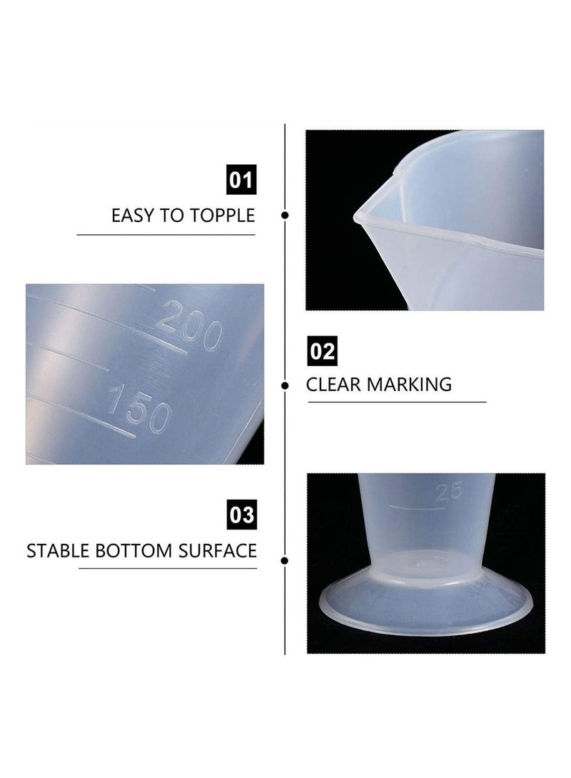 NIBEMINENT Plastic Measuring Cup, SYOSI 2Pcs with Scale Clear Graduated Cups Mixing Pitcher for Kitchen Cooking Baking 250mL  - Image 2
