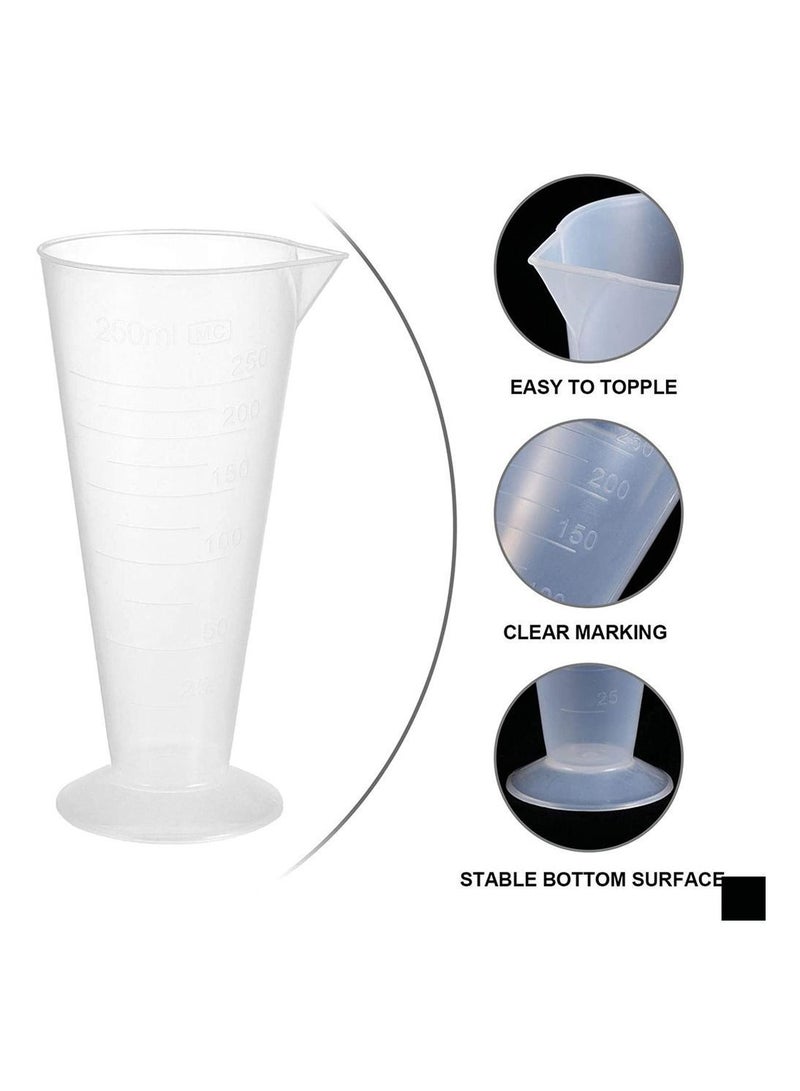 NIBEMINENT Plastic Measuring Cup, SYOSI 2Pcs with Scale Clear Graduated Cups Mixing Pitcher for Kitchen Cooking Baking 250mL  - Image 3