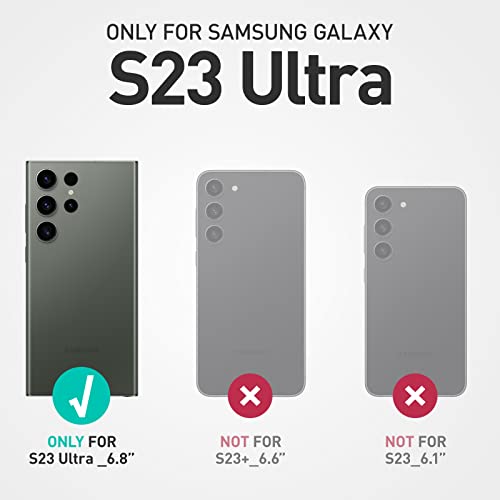 SUPCASE for Samsung Galaxy S23 Ultra Case with Stand, [Unicorn Beetle Pro] [2 Front Frames] [Built-in Screen Protector & Belt-Clip] Military-Grade Protection Phone Case for Galaxy S23 Ultra, Black - Image 2