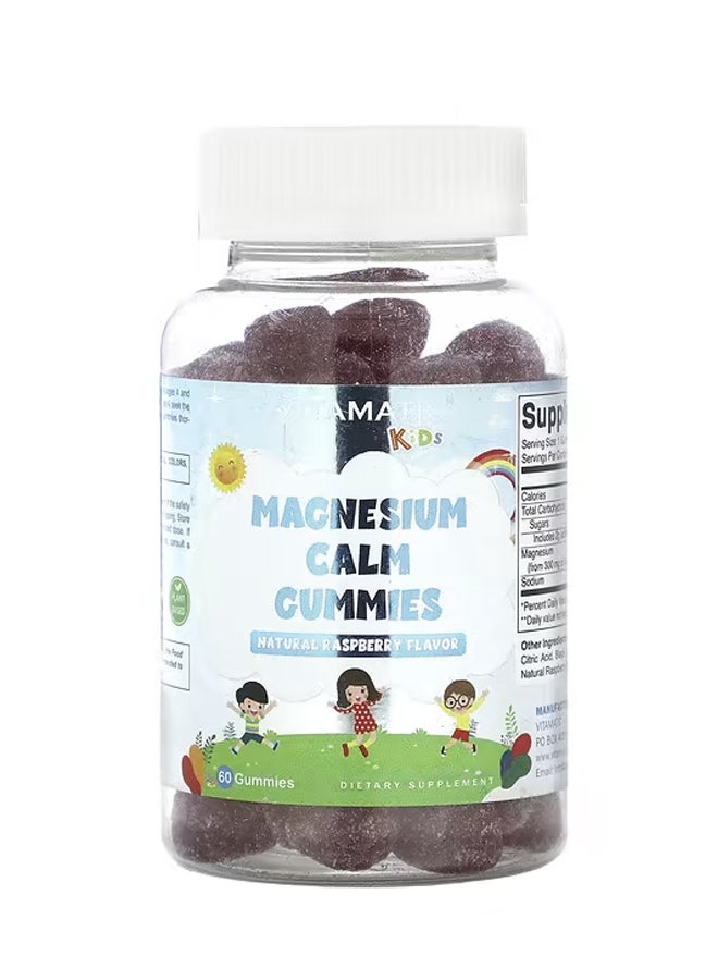 فيتاماتيك علكات المغنيسيوم الهادئة للأطفال بالتوت الطبيعي، 60 علكة