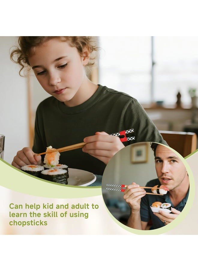 EAEDMY 5 Pairs Reusable Adult Kid Training Chopsticks Trainers for Beginners, Japanese Wooden Beginners Learning Training Chopsticks Helpers Set, Dishwasher Safe, L8.86Inch (1.Mount Fuji) - Image 2