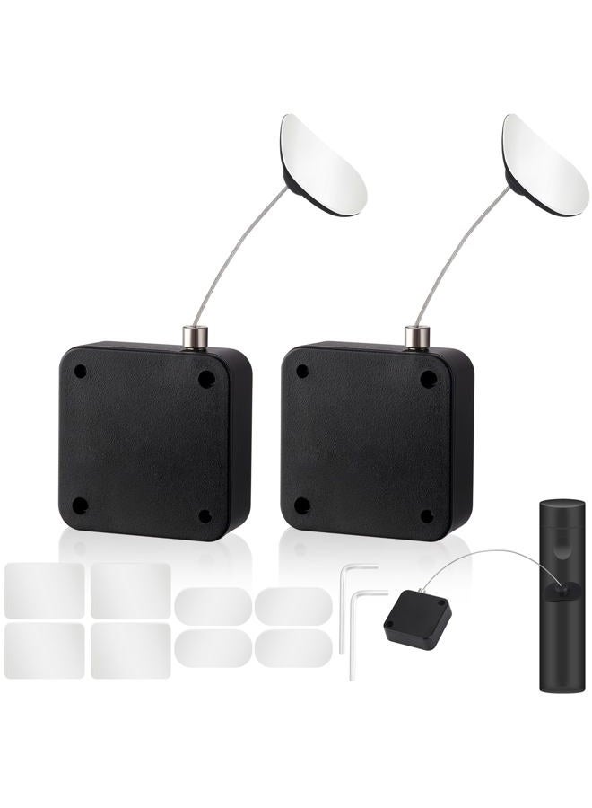 MERDTTES 6.5 Ft Retractable Remote Control Tether Locks, Security Lanyard Lock with Adjustable Leash Length Clasp for TV Remote Control, Tablets Showroom, Gaming Controller (2 PCS) - Image 1