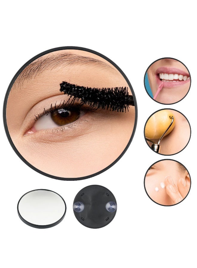 2PCS 15X Magnifying Makeup Mirror, Portable Travel Cosmetic Pocket Mirror for Facial Cleaning, Compact Beauty Mirror for Makeup and Skincare - Image 4