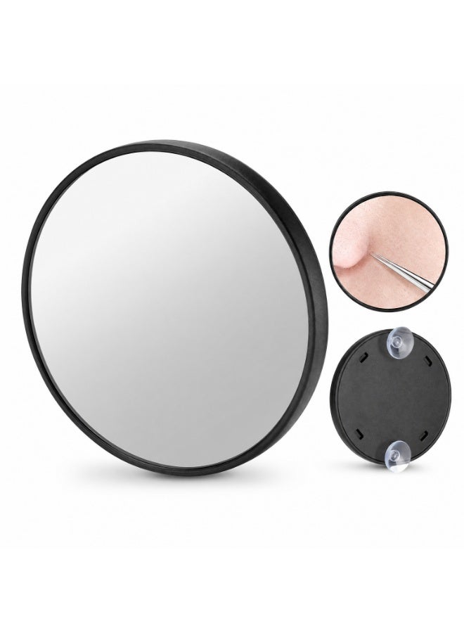 2PCS 15X Magnifying Makeup Mirror, Portable Travel Cosmetic Pocket Mirror for Facial Cleaning, Compact Beauty Mirror for Makeup and Skincare - Image 1
