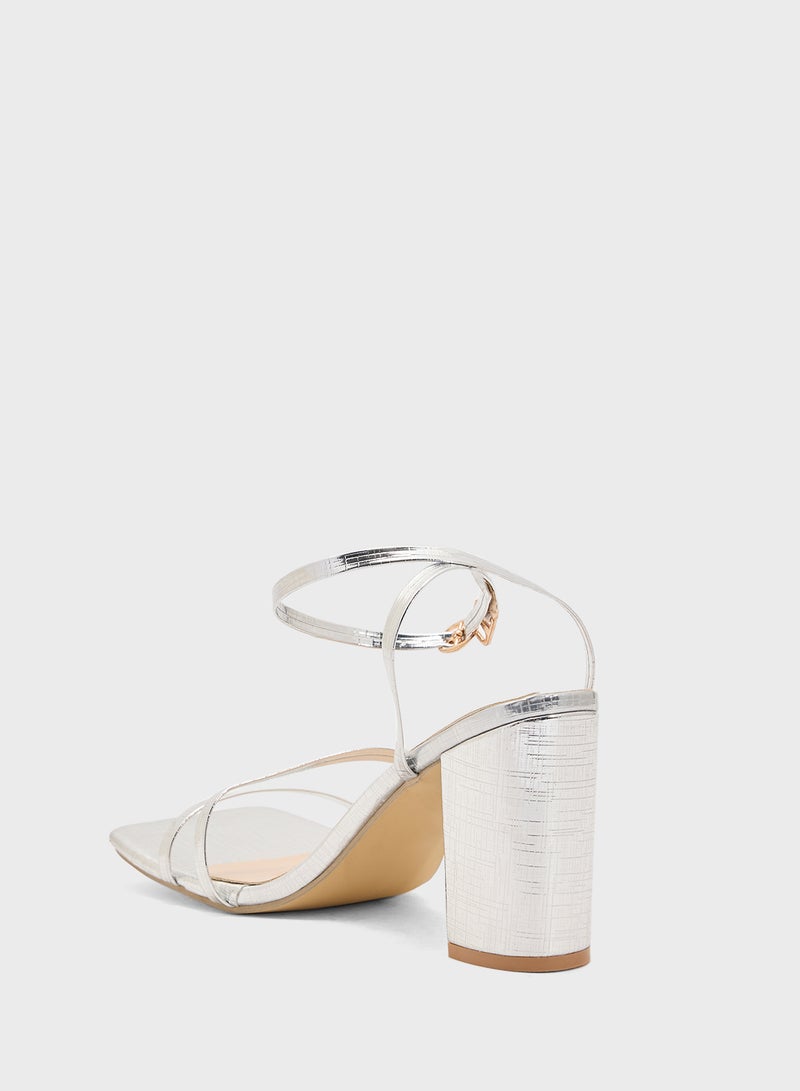 ELLA Triple Strap Block Heeled Sandal  - Image 3
