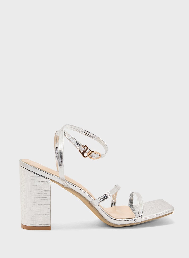 ELLA Triple Strap Block Heeled Sandal  - Image 1