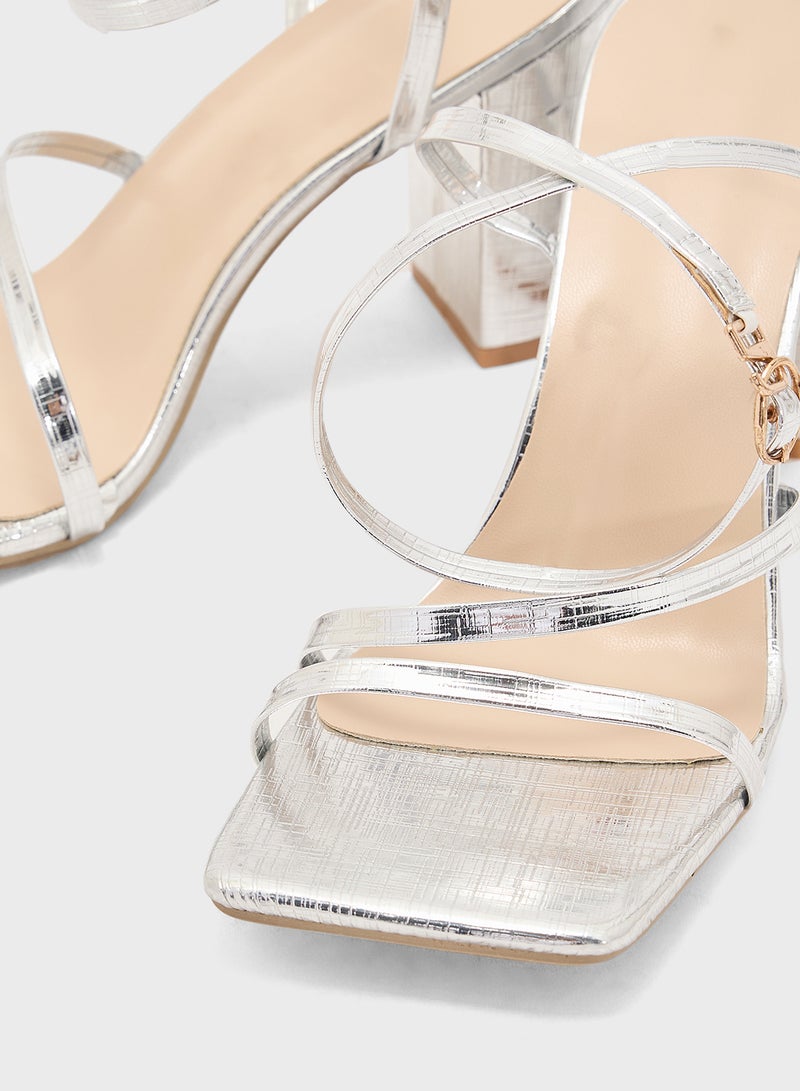 ELLA Triple Strap Block Heeled Sandal  - Image 4