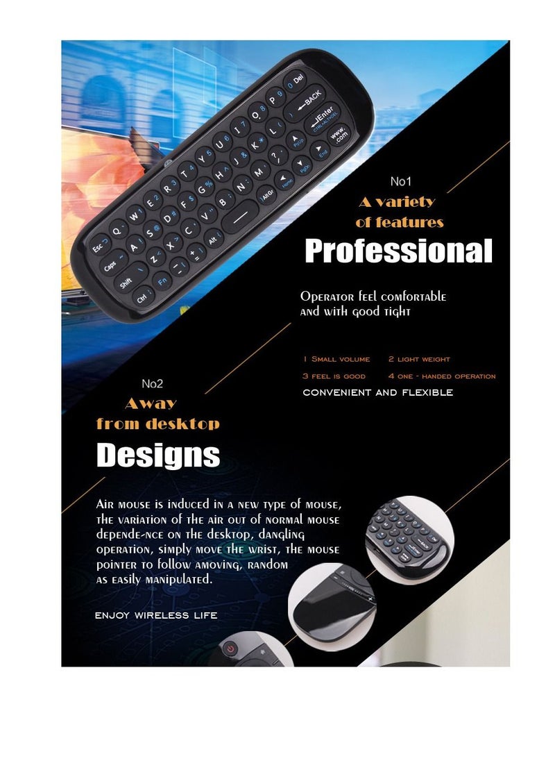 W1 Remote 2.4G Wireless Keyboard Multifunctional Remote Control for Nvidia Shield/Android TV Box/PC/Projector/HTPC/All-in-one PC