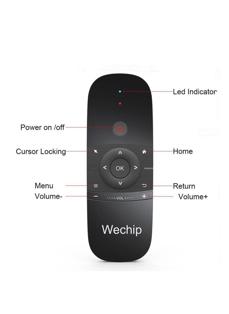 W1 Remote 2.4G Wireless Keyboard Multifunctional Remote Control for Nvidia Shield/Android TV Box/PC/Projector/HTPC/All-in-one PC
