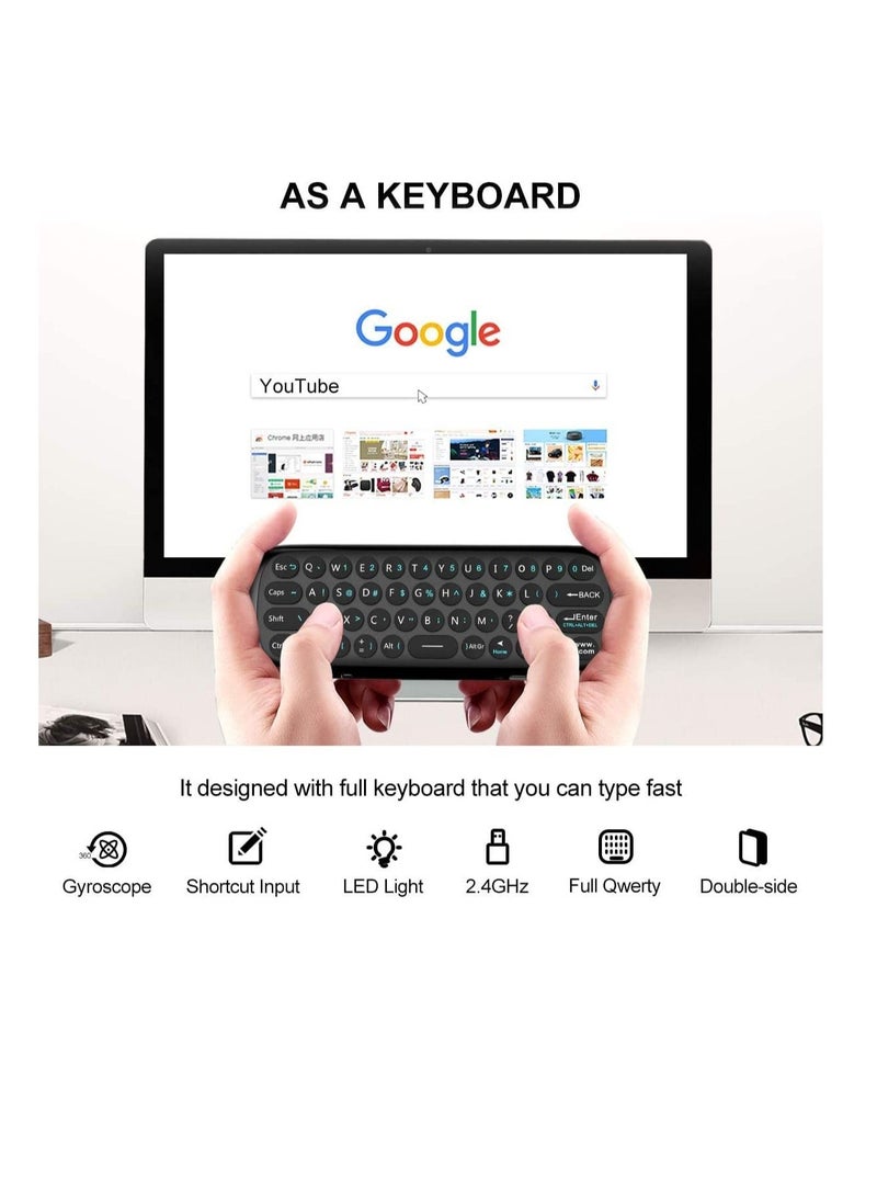 W1 Remote 2.4G Wireless Keyboard Multifunctional Remote Control for Nvidia Shield/Android TV Box/PC/Projector/HTPC/All-in-one PC