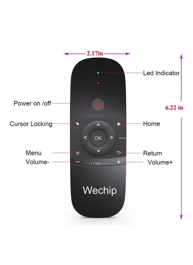 W1 Remote 2.4G Wireless Keyboard Multifunctional Remote Control for Nvidia Shield/Android TV Box/PC/Projector/HTPC/All-in-one PC
