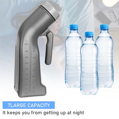 CUNQN Urinals for Men Urinal Bottles Pee Bottle Camping Portable Toilet Spill Proof Urine Bottles for Men Male Outdoor Travel Hospitals Emergency 1000ML - Image 2