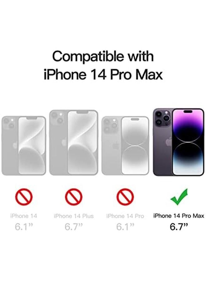 جي تيك جراب شفاف ناعم لهاتف Iphone 14 Pro Max مقاس 6.7 بوصة مع حماية كاملة لعدسة الكاميرا متوافق مع Magsafe للشحن اللاسلكي وغطاء هاتف TPU مطلي بالكهرباء ومضاد للصدمات باللون الأرجواني - Image 2
