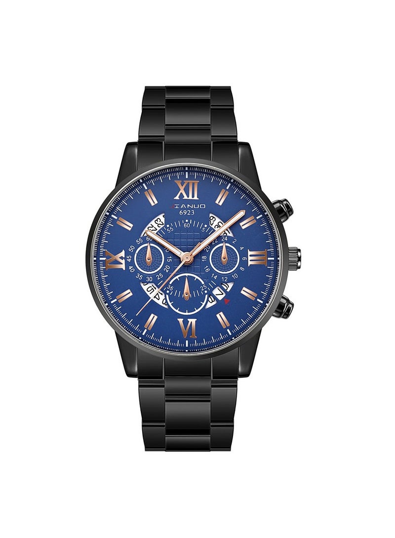 Men's stylish casual stainless steel strap quartz watch  - Image 1