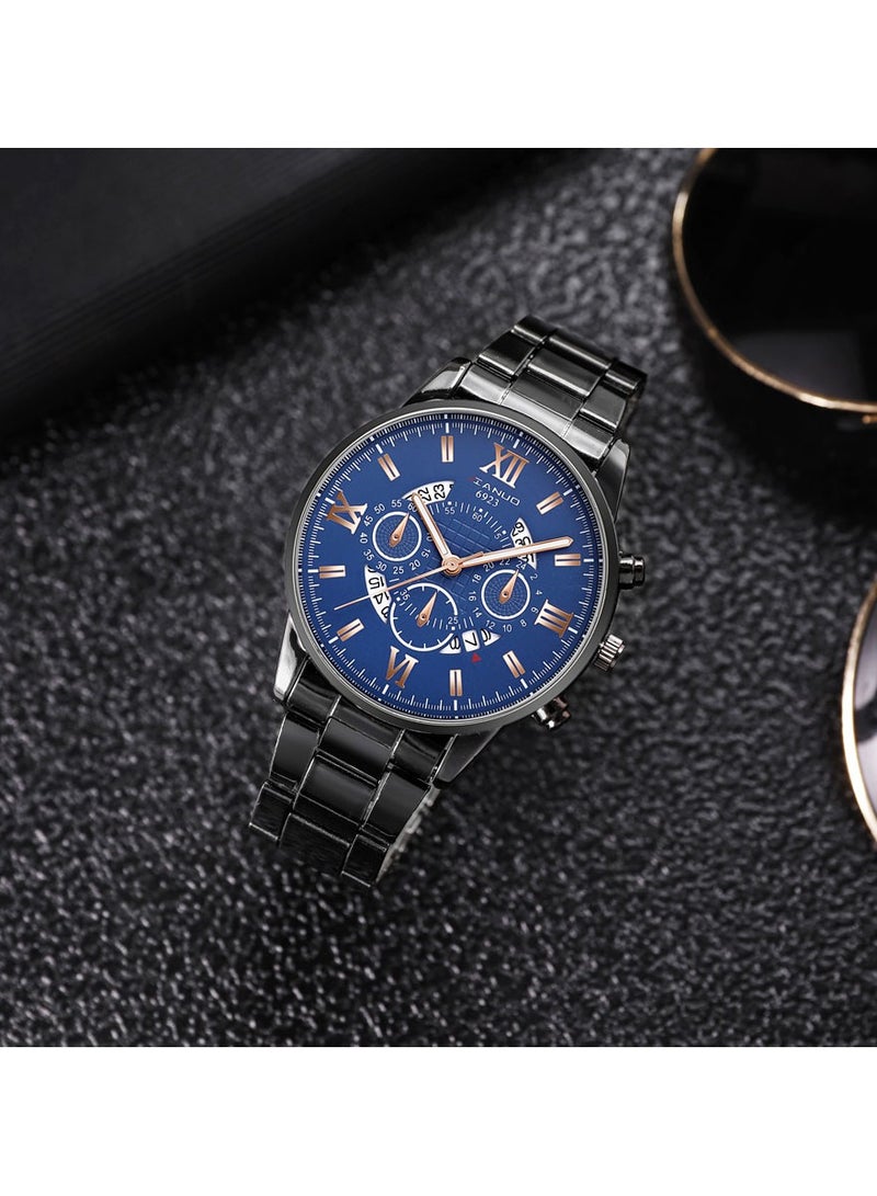 Men's stylish casual stainless steel strap quartz watch  - Image 3