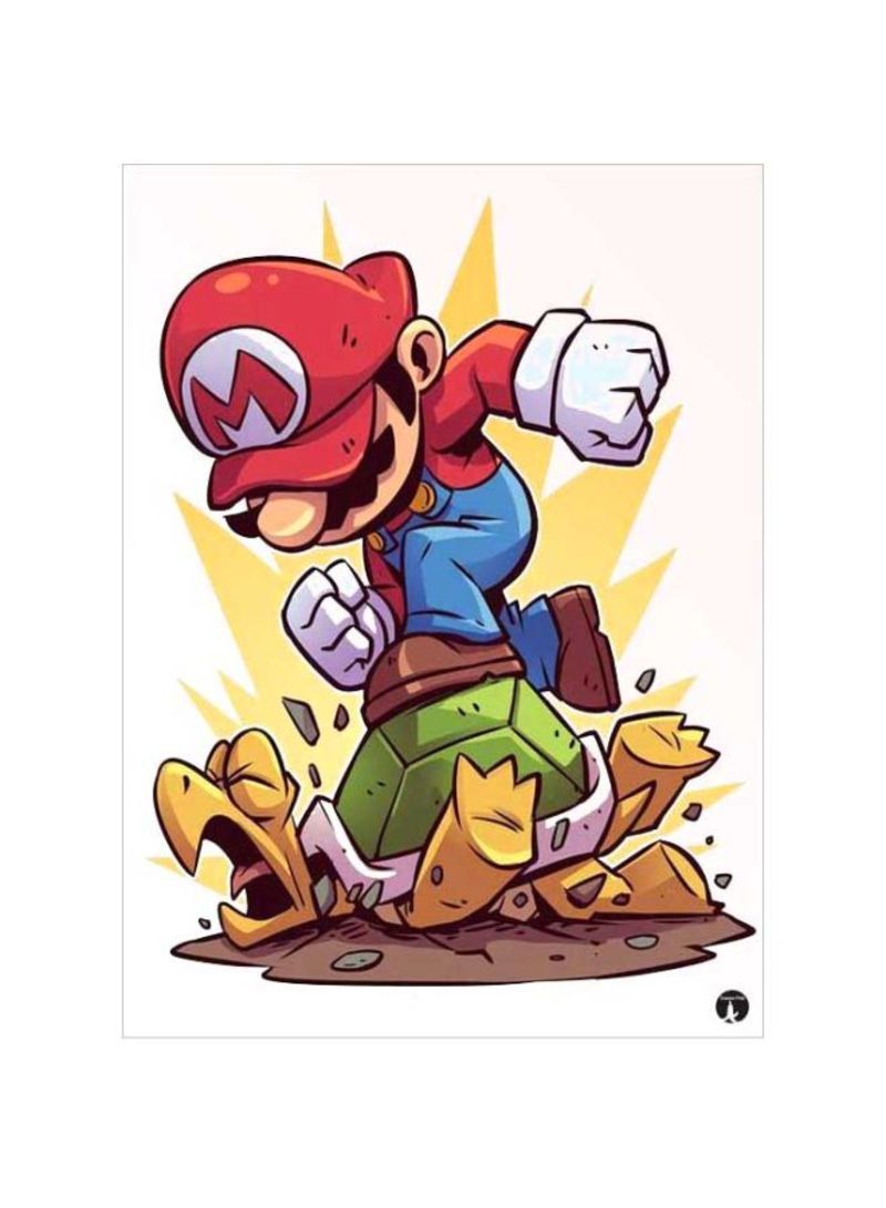 RKN Super Mario Video Game Mousepad Yellow/Red/Blue