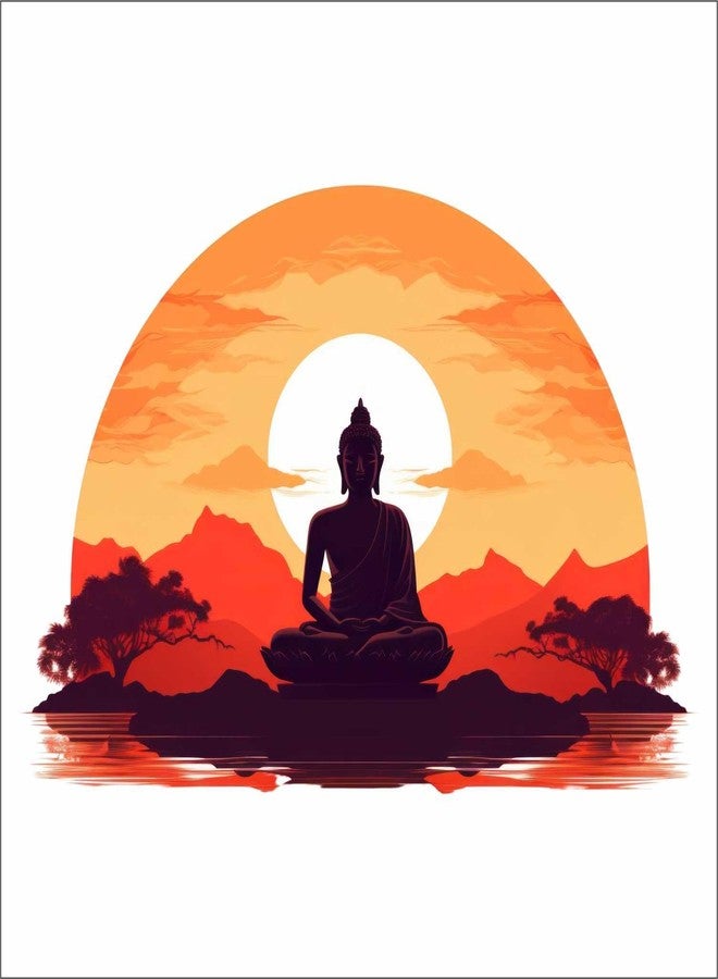 Wall Attraction™ Buddha and Sunset Wall Stickers & Murals Size - 58x40cm MD164_S - Image 3