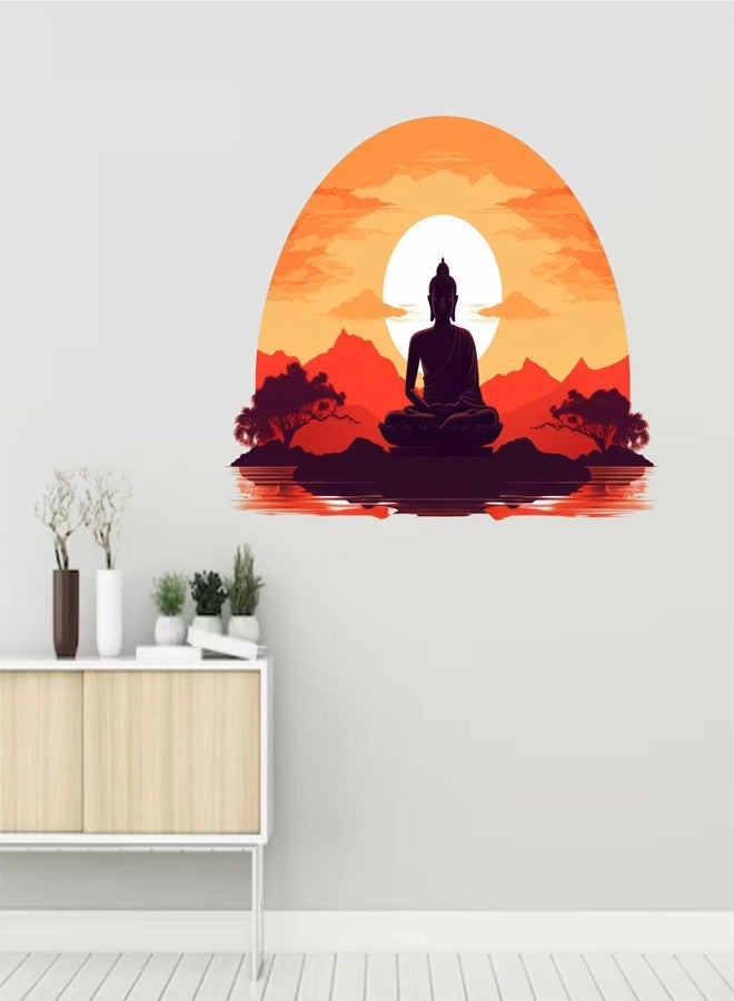 Wall Attraction™ Buddha and Sunset Wall Stickers & Murals Size - 58x40cm MD164_S - Image 2