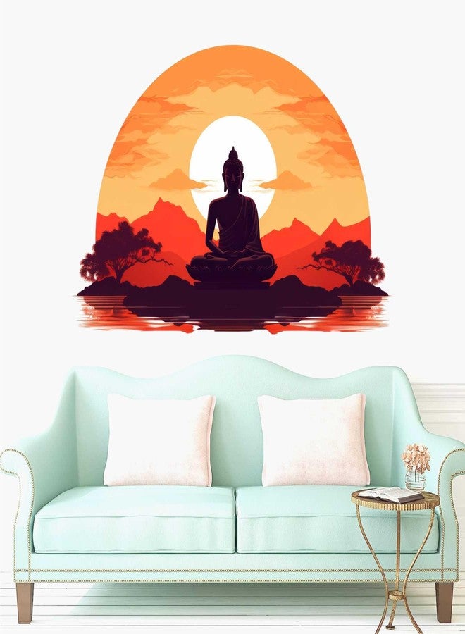Wall Attraction™ Buddha and Sunset Wall Stickers & Murals Size - 58x40cm MD164_S - Image 1