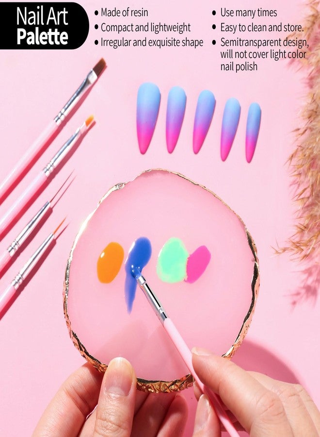 FANDAMEI Nail Design Tools, Nail Art Tools, Nail Brush, Nail Art Kit With Nail Stand, Nail Holder For Painting Nails, Nail Art Brushes, Nail Dotting Tool, Nail Art Palette, Nail Tools For Nail Art - Image 3