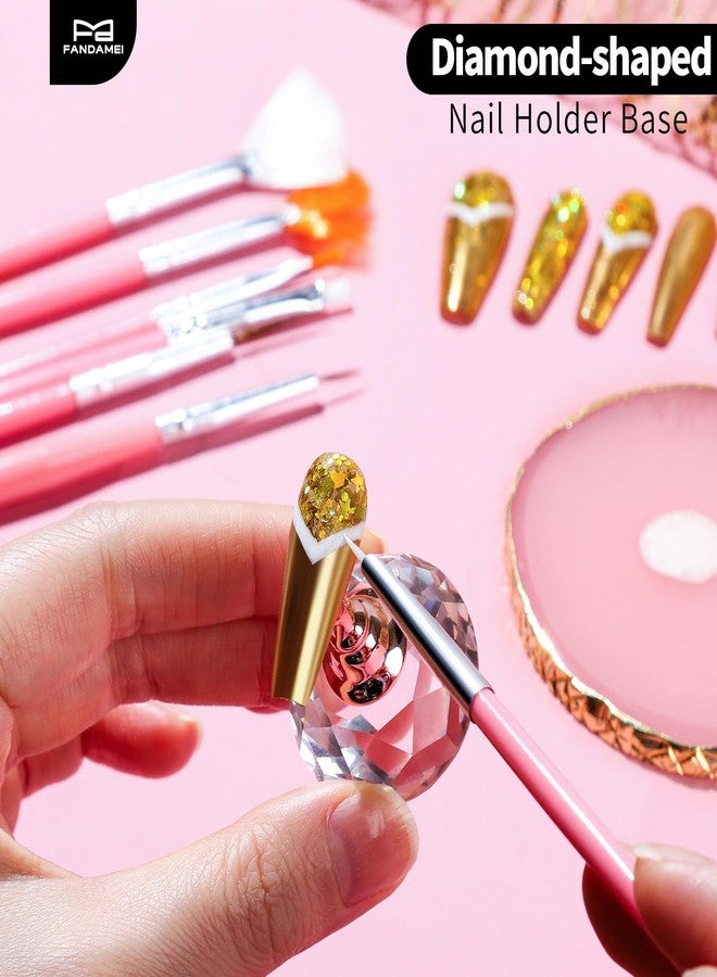 FANDAMEI Nail Design Tools, Nail Art Tools, Nail Brush, Nail Art Kit With Nail Stand, Nail Holder For Painting Nails, Nail Art Brushes, Nail Dotting Tool, Nail Art Palette, Nail Tools For Nail Art - Image 5