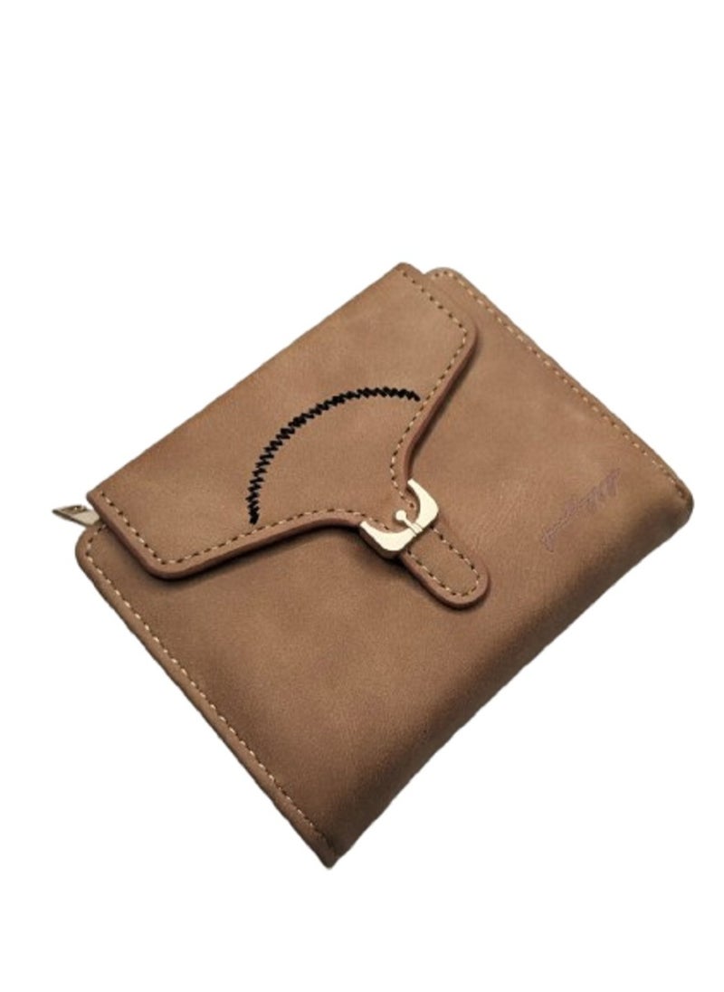 Generic Purse Female Vintage 2-in-1 Coin Purse And Card Bag - Brown  - Image 2