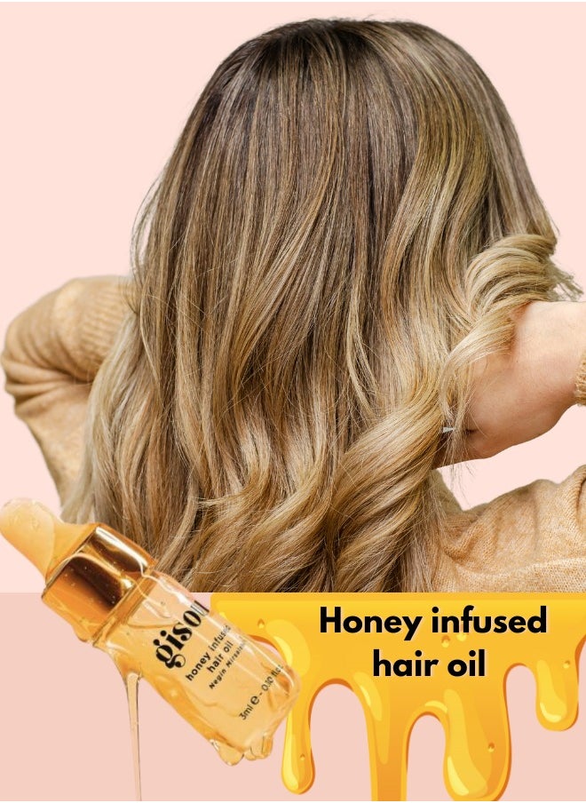 Gisou Honey Infused Hair Perfume Fragrance Spray 4ml & Honey Infused Hair Oil 3ml  - Image 3