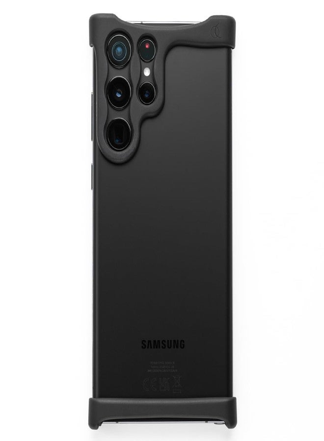 Arc Pulse Designed for Samsung Galaxy S22 Ultra Phone Case (2023), Minimalist Protective Shock Absorption Aerospace Grade Aluminum Shells + Elastomer Inlays Easy Fit 6.1 inch Matte Black - Image 1