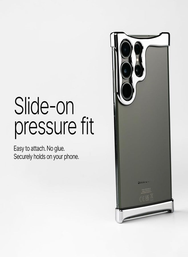 Arc Pulse Designed for Samsung Galaxy S22 Ultra Phone Case (2023), Minimalist Protective Shock Absorption Aerospace Grade Aluminum Shells + Elastomer Inlays Easy Fit 6.1 inch Matte Black - Image 2