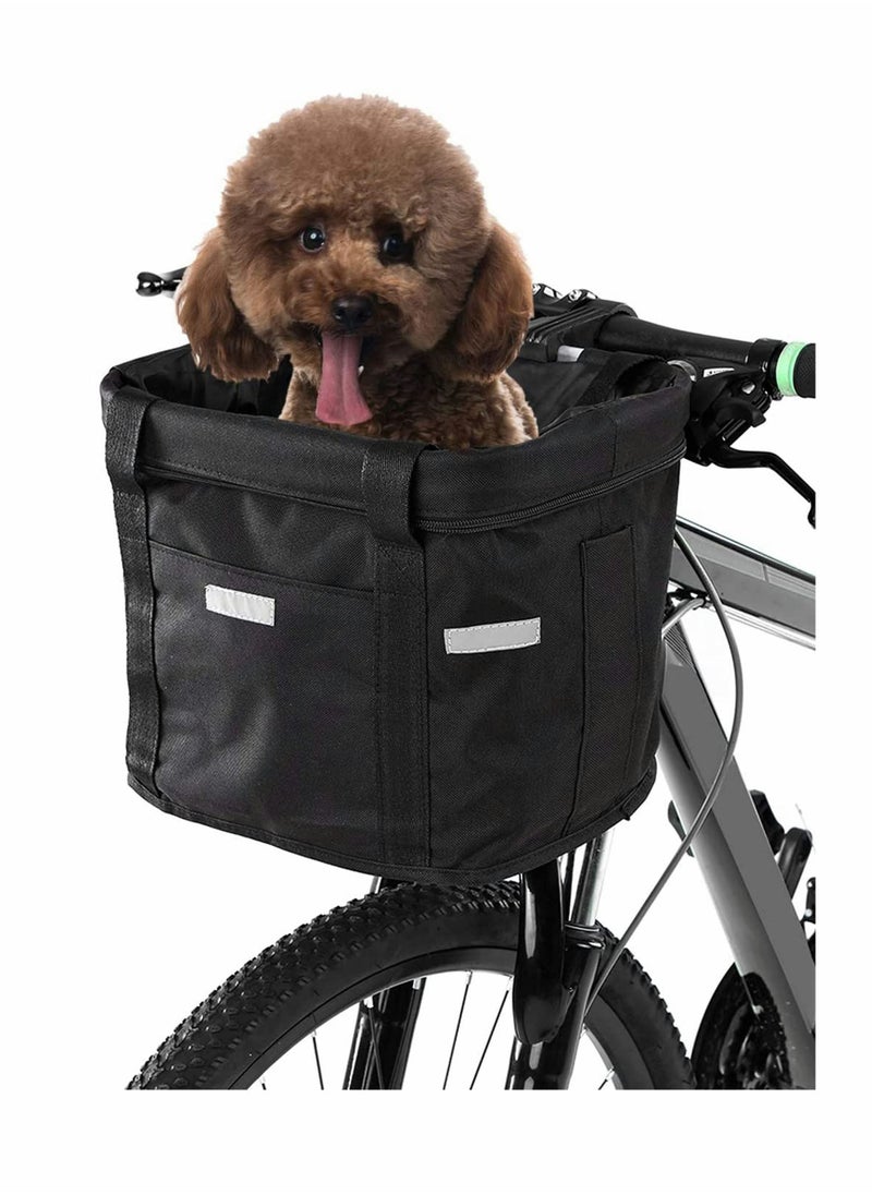 Y&D - Dog Bicycle Basket, Pet Carrier Puppy Travel Bike Front Waterproof Canvas Easy Install Detachable For Cycling Bag Mountain Picnic Shopping, Handbag - Image 1
