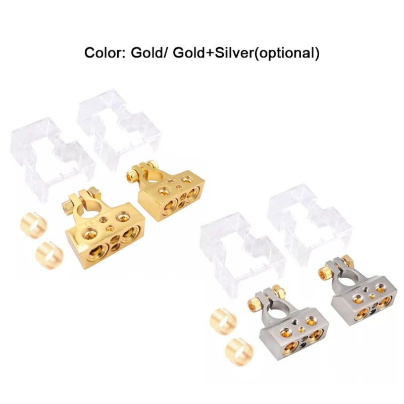 Car Battery Connectors: Gold Zinc Alloy, Corrosion Resistance, Voltage Display - Universal Compatibility, Extended Battery Lifespan for Car Battery Maintenance - Image 2