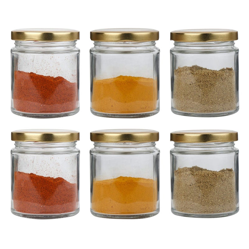 Pure Source India Glass jar Container, Food Safe, Airtight, BPA Free - Capacity 50 Gram, (Pack of 6 Pieces, Kitchen Jars - Clear) - Image 5