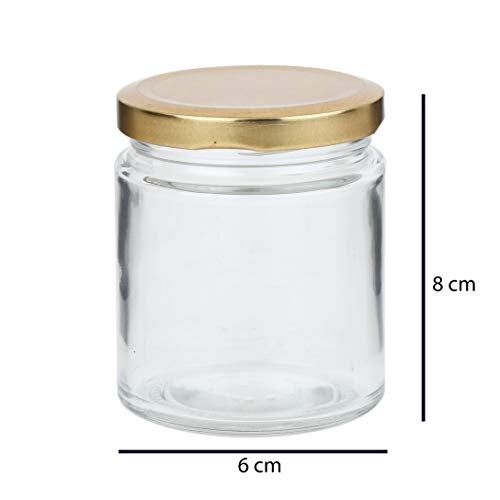 Pure Source India Glass jar Container, Food Safe, Airtight, BPA Free - Capacity 50 Gram, (Pack of 6 Pieces, Kitchen Jars - Clear) - Image 3