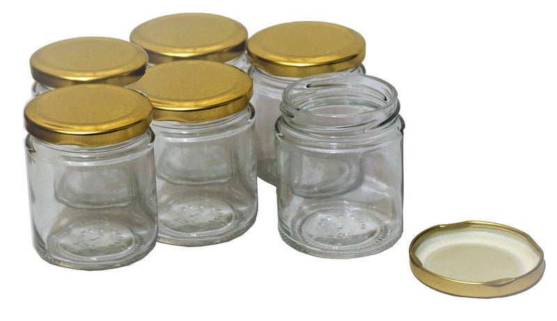 Pure Source India Glass jar Container, Food Safe, Airtight, BPA Free - Capacity 50 Gram, (Pack of 6 Pieces, Kitchen Jars - Clear) - Image 4