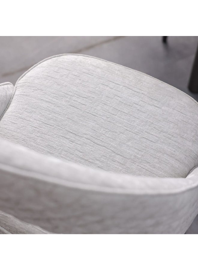 DANUBE HOME Millo 1+6 Seater Glass Top Dining Set – Modern Grey Metallic Dining Table with 6 Comfortable Chairs | Stylish and Durable Dining Room Furniture for Family Meals & Entertaining - Image 4