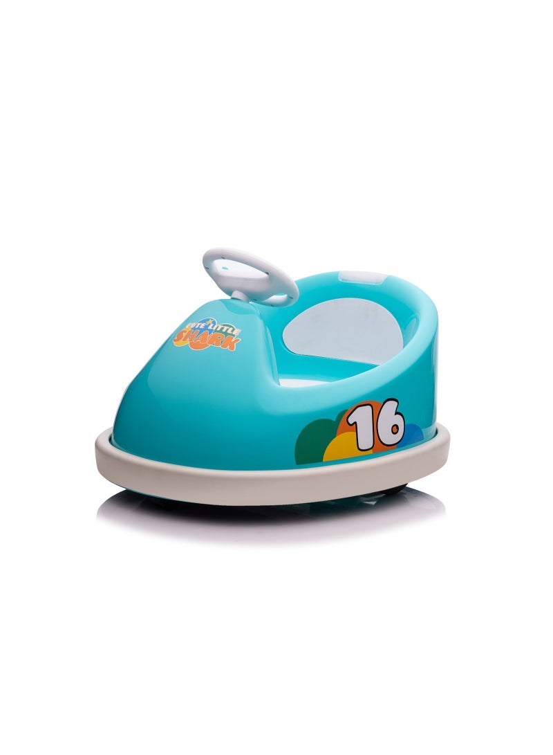 Cute Little Shark Bumper Car 6V Blue XMX621  - Image 3