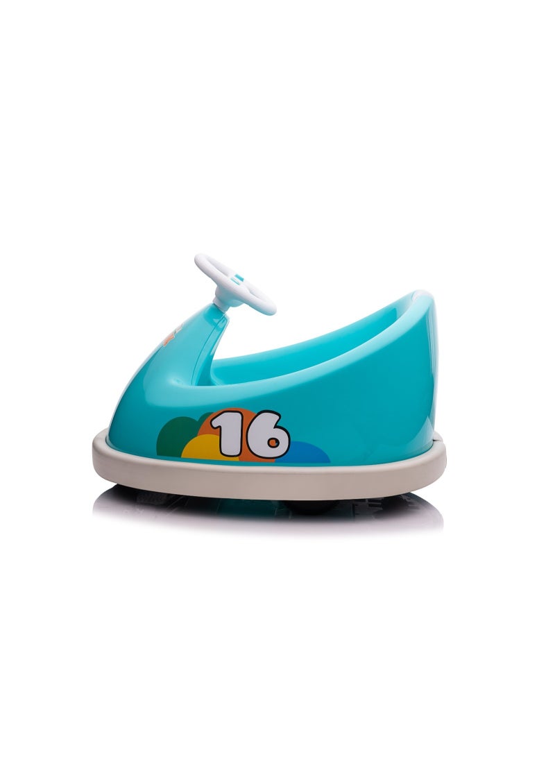 Cute Little Shark Bumper Car 6V Blue XMX621  - Image 2