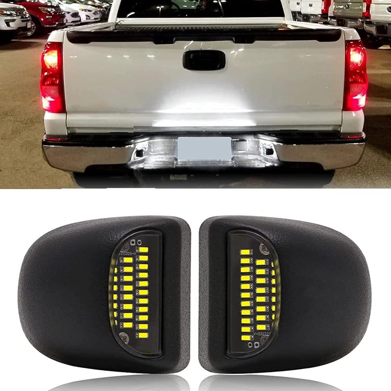 R&F Auto LED License Plate Light Replacement for Avalanche/Tahoe/Suburban/Yukon XL/Silverado & Sierra 1500 2500 3500 HD/Traverse/Escalade & ESV/EXT Pickup Tag Lamp Powered by 54pcs Chips - Image 1