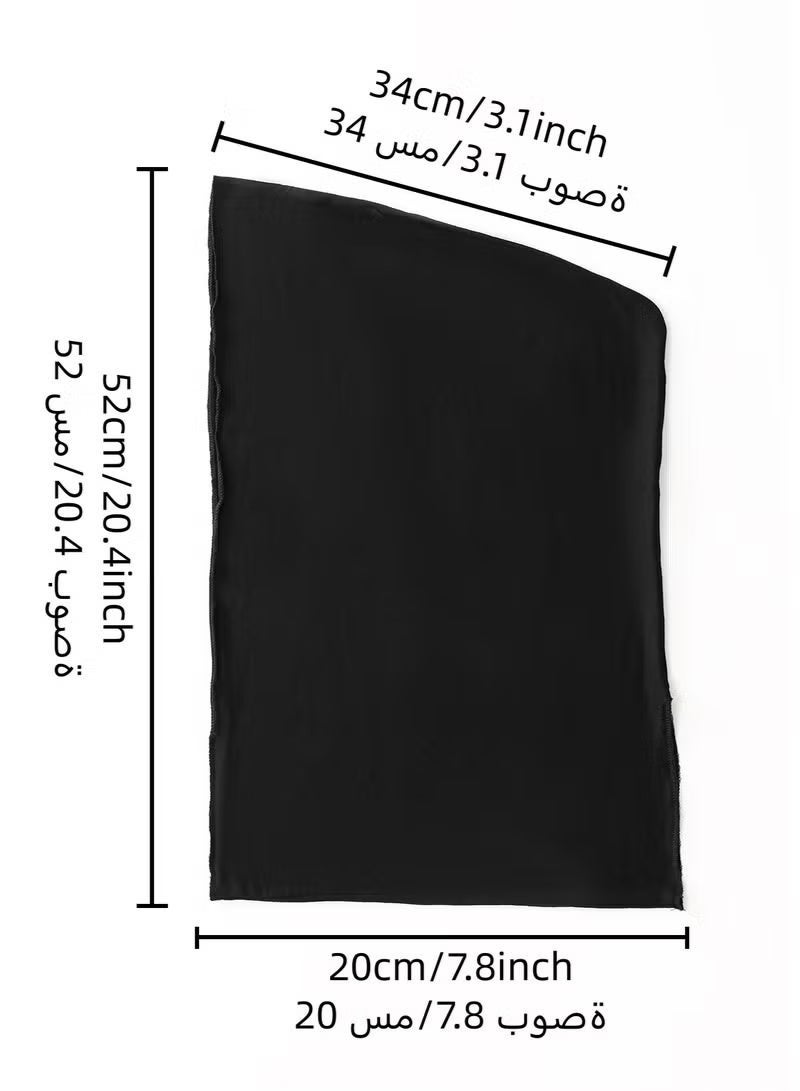 عربست حجاب نسائي بلون موحد، قابل للتعديل، عصابة رأس مطاطية، مصنوع من قماش قطني ناعم يسمح بمرور الهواء، مريح للاستخدام اليومي. - Image 5