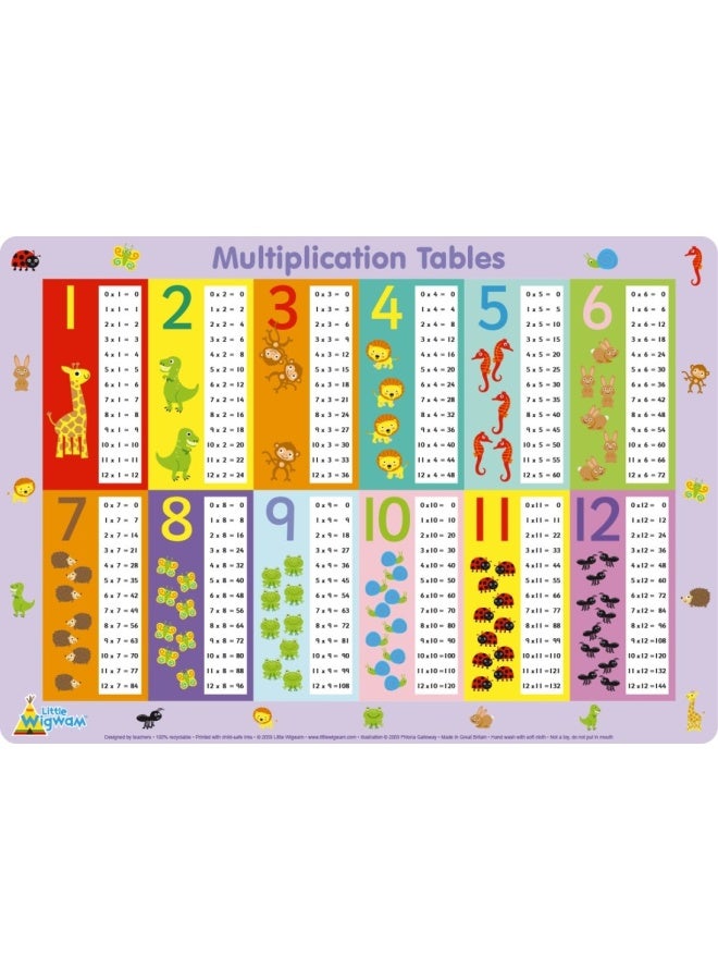 Little Wigwam - Little Wigwam Multiplication Times Tables Placemat - Image 1