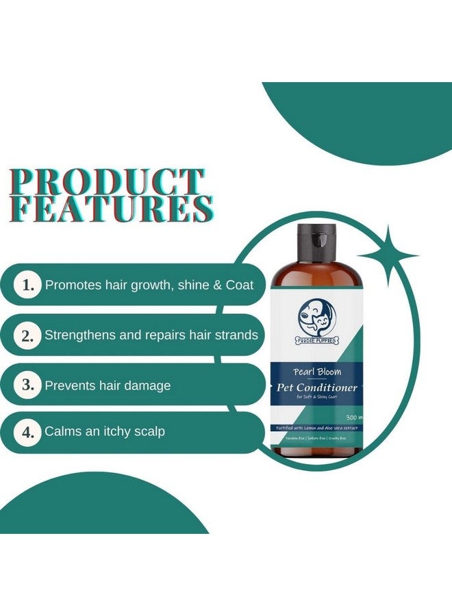 Pet Grooming Bath Kit Combo For Dogs And Puppies (Rosemary Shampoo, Pearl Conditioner, Cartoon Print Towel, Flat Comb, Soothing Glove) (Grooming Kit 5 Pcs) - Image 3